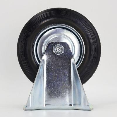 Rodízio Borracha Preta Fixo 160mm Fixação Fixa Mobilidade Silenciosa Bivolt MTX 19CM