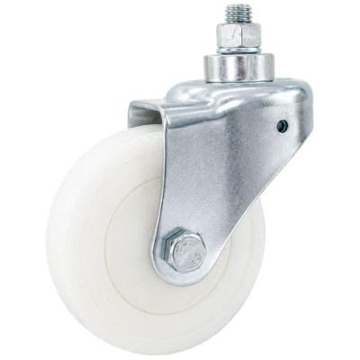 Rodízio Fixo 4 Polegadas Nylon com Espiga M12 250kg Aço Galvanizado 102MM