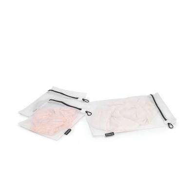 Saco Protetor para Lavar Roupa Kit 3 Tamanhos Tecido Resistente Protege Delicadas Branco Brabantia