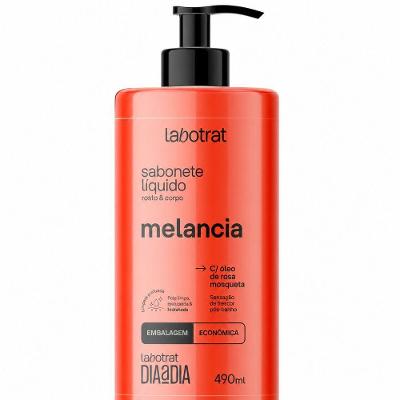 Sabonete Líquido Rosto e Corpo Dia a Dia Melancia 490ML Labotrat Vermelho