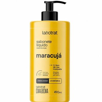 Sabonete Líquido Rosto e Corpo Dia a Dia Maracujá 490ML Labotrat Amarelo