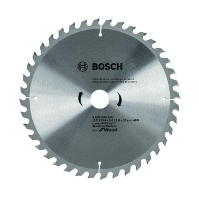 Disco de Serra Circular Ecoline 254X30mm 40D com Corte Preciso e Dentes de Carbeto de Tungstênio