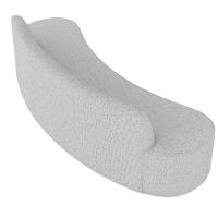 Sofá 4 Lugares Curvo Sala De Estar Living Cancún D02 Linho Cinza 230 Cm D-315 - 11