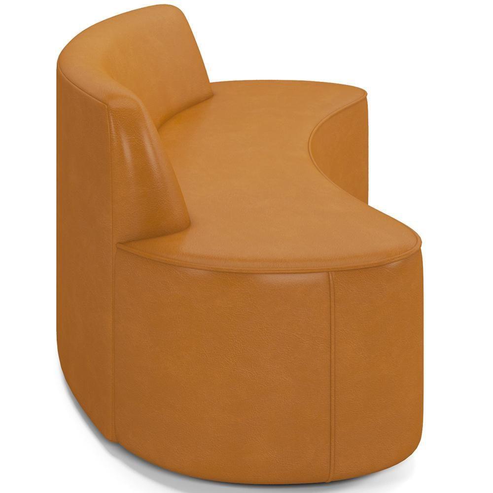 Sofá 4 Lugares Curvo Sala De Estar Living Cancún D02 Couríssimo Whisky 230 Cm B-90 - 2