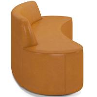 Sofá 4 Lugares Curvo Sala De Estar Living Cancún D02 Couríssimo Whisky 230 Cm B-90 - 2