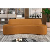 Sofá 4 Lugares Curvo Sala De Estar Living Cancún D02 Couríssimo Whisky 230 Cm B-90 - 6