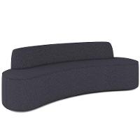 Sofá 4 Lugares Curvo Sala De Estar Living Cancún D02 Linho Chumbo 230 Cm D-465 - 1