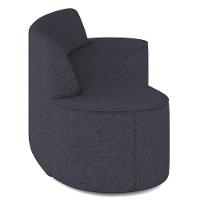 Sofá 4 Lugares Curvo Sala De Estar Living Cancún D02 Linho Chumbo 260 Cm D-465 - 7