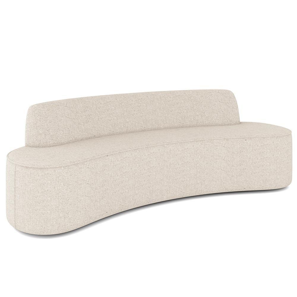 Sofá 4 Lugares Curvo Sala De Estar Living Cancún D02 Linho Cru 260 Cm D-461 - 1