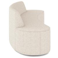 Sofá 4 Lugares Curvo Sala De Estar Living Cancún D02 Linho Cru 260 Cm D-461