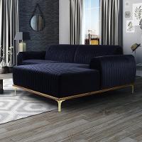 Sofá 4 Lugares Com Chaise Molino 255 Cm Azul Marinho C-287 - 10