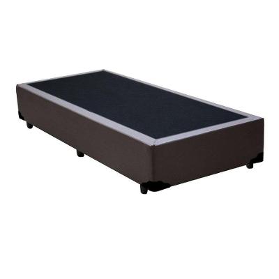 Cama Box Solteiro Homequeen Blindado Ortopédico Sintético Marrom