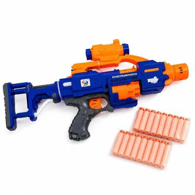 Metralhadora Infantil Semiautomática com 20 Dardos Azul Toys & Toys 41CM