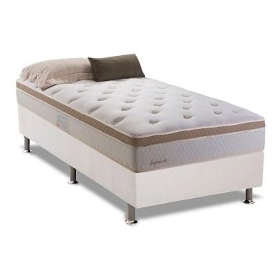 Cama Box com Colchão Solteiro Physical Corano White Molas Ensacadas Euro Pillow Branco Herval