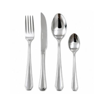 Conjunto de Talheres 16 Peças Aço Inox Polido para Mesa Prata Fratelli