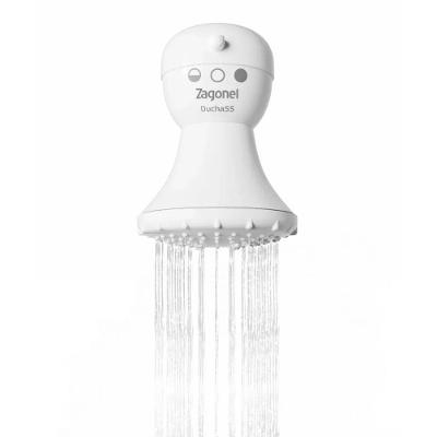 Chuveiro Ducha SS 3 Temperaturas Eletrônico 5200W Instalação de Parede Branco Zagonel 220V