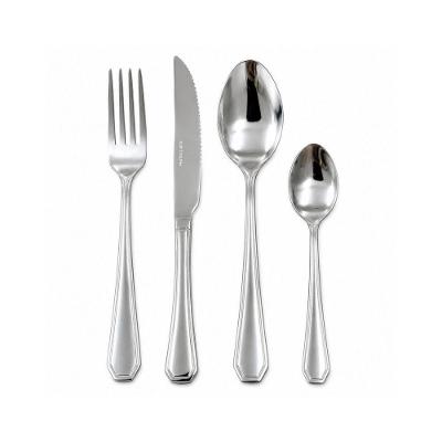 Conjunto de Talheres 24 Peças Aço Inox Polido Prata Fratelli