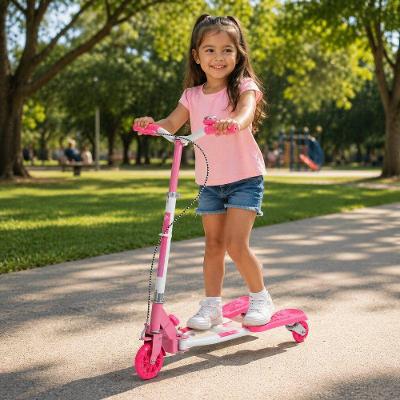 Patinete Infantil Dobrável com Sistema Abre e Fecha Rosa Unitoys
