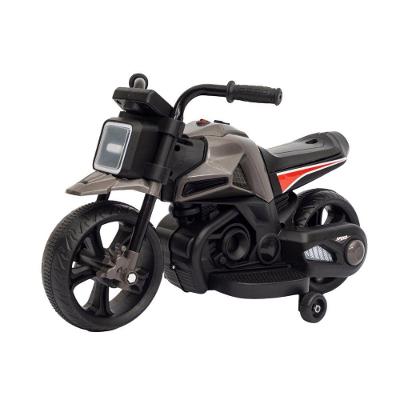 Moto Elétrica Infantil Dark Rider com Farol LED e Rodinhas Preta Unitoys