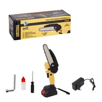 Motosserra Elétrica Mini 6'' com Bateria 21V 2.0Ah Bivolt Preto Startools