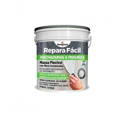 Massa Acrílica Flexível 1kg Reforçada com Fibra de Vidro Sinteplast