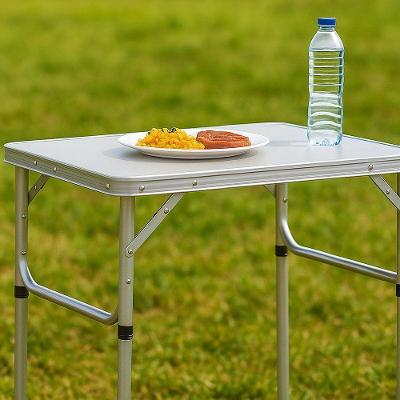 Mesa Auxiliar Ajustável Retangular MDF Alumínio 45CM Inox Nautika