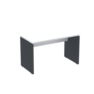 Mesa Auxiliar Retangular M1200P25PP Moderno MDP 120CM Branco Grafite Pandin Móveis