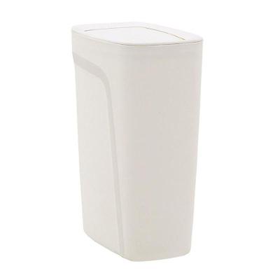 Lixeira Compact 10,5L Polipropileno Basculante Aro Interno Branco Tramontina