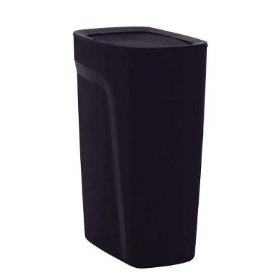 Lixeira Compact 10,5L Polipropileno Basculante Preto Tramontina 28CM