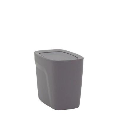 Lixeira Compact 6,5L Polipropileno Basculante com Tampa Removível Cinza Tramontina 25CM