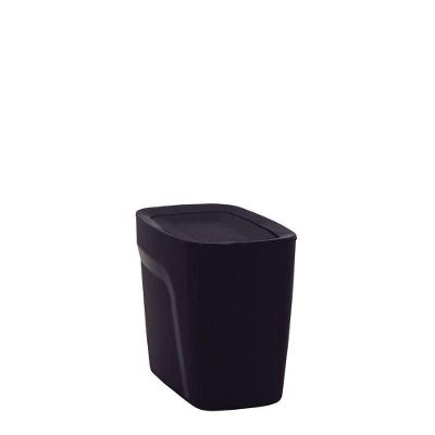 Lixeira Compact 6,5L Polipropileno Basculante Aro Interno Preto Tramontina