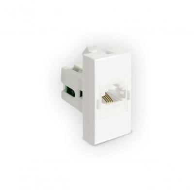 Módulo Tomada RJ11 Pro 4V Telefone Bivolt Antichamas Branco Alumbra 1 Unidade