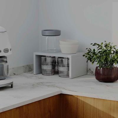 Nicho Multiuso Organizador de Bancada MDP 15mm Design Funcional para Cozinha Ou Armário Branco