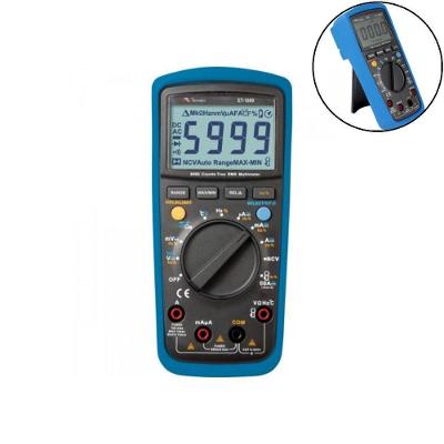 Multímetro Digital ET1649 com True RMS e Teste de Tensão sem Contato Preto Minipa 80MM