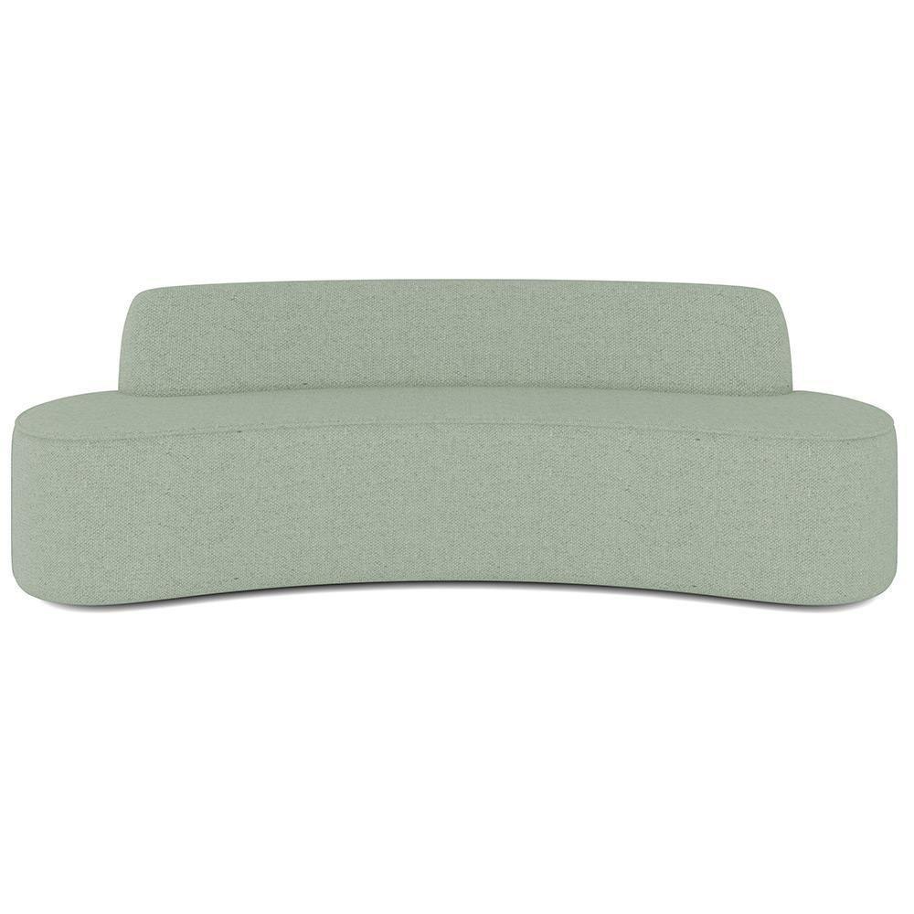 Sofá 4 Lugares Curvo Sala De Estar Living Cancún D02 Linho Verde 260 Cm D-477 - 3
