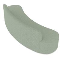 Sofá 4 Lugares Curvo Sala De Estar Living Cancún D02 Linho Verde 260 Cm D-477 - 5