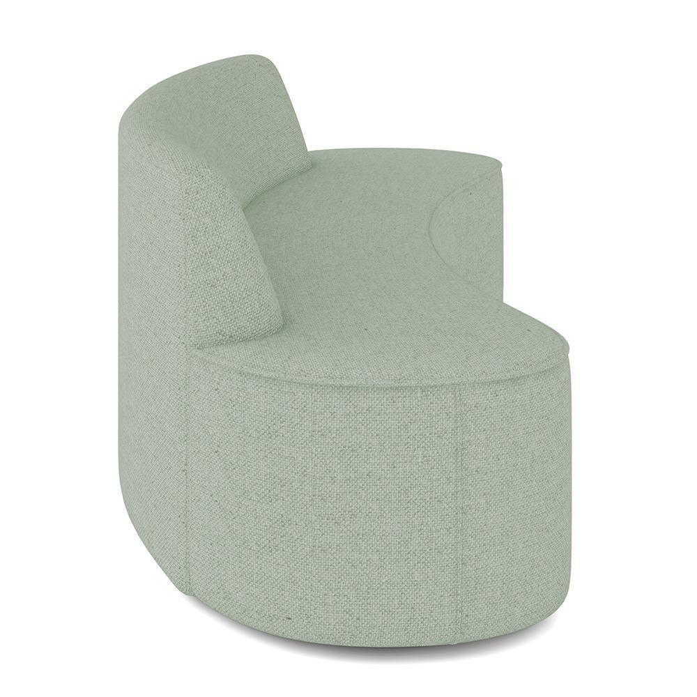 Sofá 4 Lugares Curvo Sala De Estar Living Cancún D02 Linho Verde 230 Cm D-477 - 6