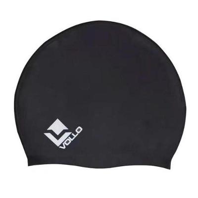 Touca de Natação Vollo Hidroginástica Silicone Adulto Maior Durabilidade Preto Vollo Sports