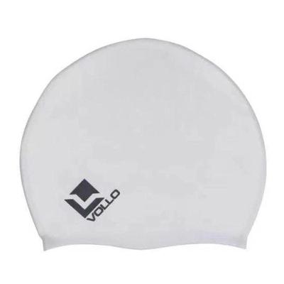 Touca de Natação Vollo Hidroginástica Silicone com Durabilidade e Proteção para Cabelos Prata Vollo