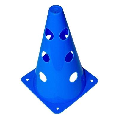 Cone de Marcacao Poker 23CM 12 Furos Treinamento Esportivo Funcional Azul Plastico Rigido Unico