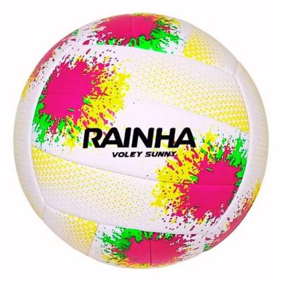 Bola de Vôlei Sunny com Tecnologia Touch Amarelo e Branco Rainha 65.5CM
