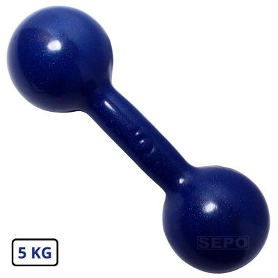 Halter Peso Emborrachado 1kg para Exercicios Confortavel Azul Unibrasil Unidade
