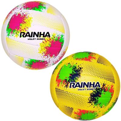 Kit Bola de Vôlei Sunny Toque Macio Tecnologia Touch Amarelo e Rosa Rainha