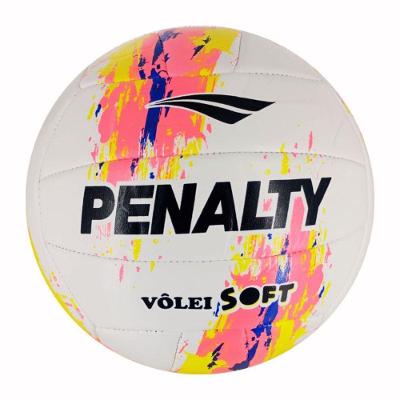 Bola de Vôlei Soft X Costurada Xxiii com Câmara Airbility Rosa e Amarelo Penalty