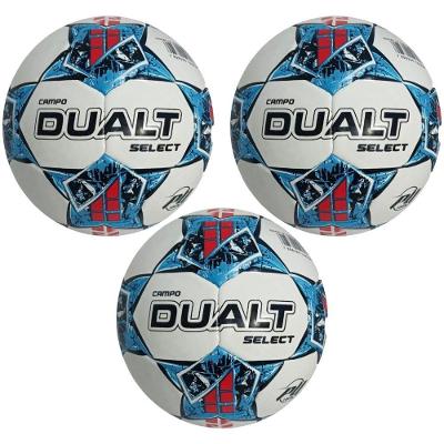 Kit Bola de Futebol de Campo Select Pro Costurada à Mão Branco e Azul Dualt