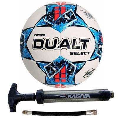 Kit Bola de Futebol Select Pro com Bomba Kagiva Dupla Ação Azul e Preto Dualt