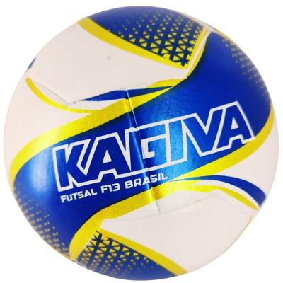 Bola de Futsal F5 Brasil Sub 13 com Tecnologia Termofusion Azul e Dourado Kagiva