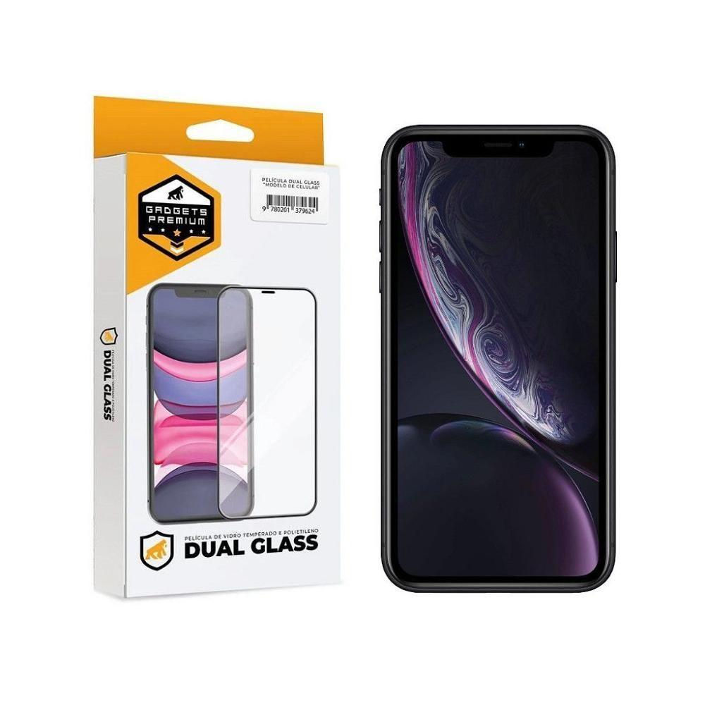 Película Para Iphone Xr - Dual Glass Preto - Gshield - 1
