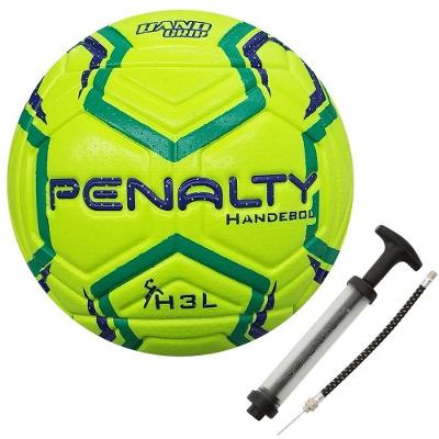 Kit Bola de Handebol H3L Ultra Fusion XXIII com Bomba de Ar Amarelo e Branco Penalty