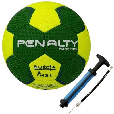 Kit Bola Handebol H3L Ultra Grip X + Bomba Sac Dupla Ação Verde e Azul Penalty